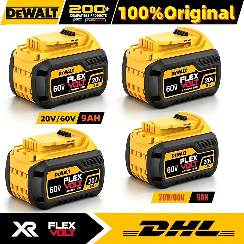 100% Original 20V 6.0Ah MAX Battery Power Tool Replacement For DeWalt DCB184 DCB181 DCB182 DCB200 20V 5A 6A 18Volt 20v Battery.