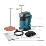 Cordless Random Orbital Sander 125mm Grinder Polishing Electric Grinding Power Tool For Makita/Dewalt/Milwaukee 18V Battery Pin