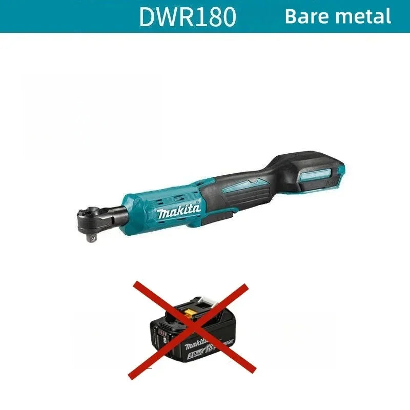 Makita DWR180 18V Cordless Ratchet Wrench 47.5Nm 800RPM with LED Light and Electric Brake for Auto Repair and Maintenance