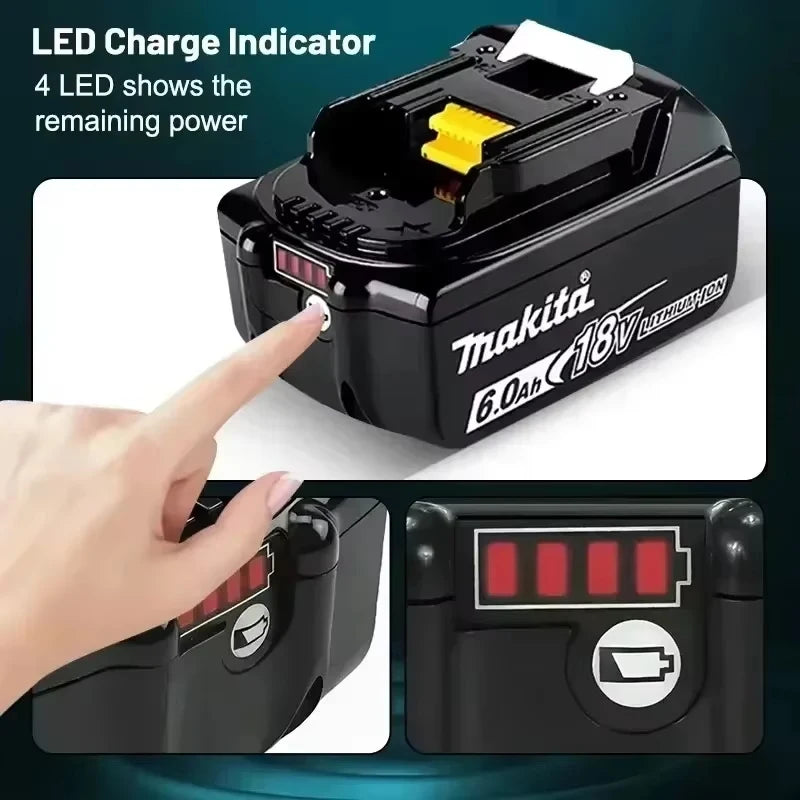 Hot 100% Original Makita 6Ah for Makita 18V Battery Replacement Lithium Battery