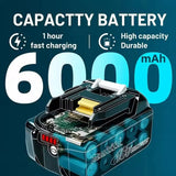 NEW Original Makita 18v 6Ah for Makita 18V Battery BL1830B BL1850B BL1850 BL1840 BL1860 BL1815 Replacement Lithium Battery