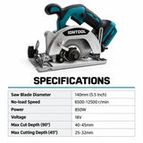 IONTOOL Brushless Cordless Circular Saw 25mm For Wood Slice Cutting and Panel Trimming and Home Renovation and Timber Cutting