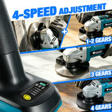Electric Goddess 125/100mm Brushless Angle Grinder Polishing Machine Cordless Angle Grinder For Makita 18V Battery Pin