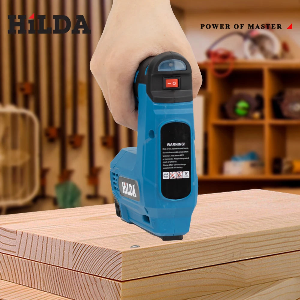 HILDA Wooden Frame Stapler Pneumatic Nail Gun Furniture Pneumatic Gun Home DIY 2000 Stapler Power Tools Portable