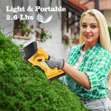 2-in-1 Handheld Hedge Trimmer Electric Grass Trimmer Rechargeable Lawn Trimmer For Dewalt 20V Battery Pin