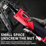 Cordless Ratchet Wrench 3/8'' Electric Rechargeable Screwdriver Removal Screw Nut Car Repair Tools For 12V/18V Battery