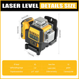 2026 Dewalt DW089LG 12V Green Laser Level, 12 Line 3-Sided 360° Vertical & Horizontal for Indoor Outdoor Project Lithium