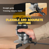 800W Brushless Electric Trimmer Woodworking Trimming Machine Wood Router Milling Engraving Slotting for Dewalt 20V Battery
