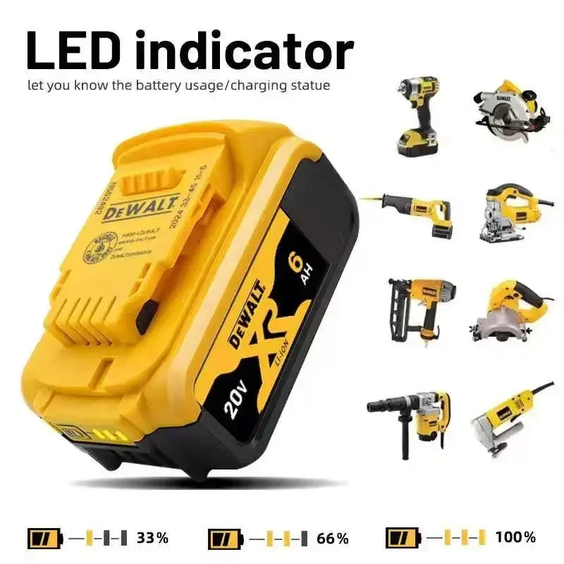 Original DeWalt 20V battery DCB200 replaceable DCB205 DCB206 DCB606 DCB609 DCB202 DCB203 DCD805 DeWALT Battery 20V Power Tool