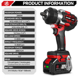 ONEVAN 8000RPM 2800N.M Brushless Electric Impact Wrench Cordless Car Repair Screwdriver Drill Power Tool For Makita Battery Pin