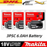 6Ah 100% Original Makita 18V Battery BL1860B Rechargeable Lithium-Ion Battery for Makita 18V Power Tools Replace the Battery.