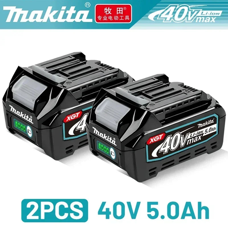 21700 Cell Genuine Makita 40V MAX XGT Battery BL4050 5000mAh LED Power Indicator Rechargeable Spare Cordless Power Tools Battery