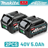 21700 Cell Genuine Makita 40V MAX XGT Battery BL4050 5000mAh LED Power Indicator Rechargeable Spare Cordless Power Tools Battery