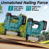 2 in 1 Brushless Cordless Nail Gun Electric Nailer 2 Mode Stapler Gun F32 Furniture Staple Gun for 18V Makita Battery
