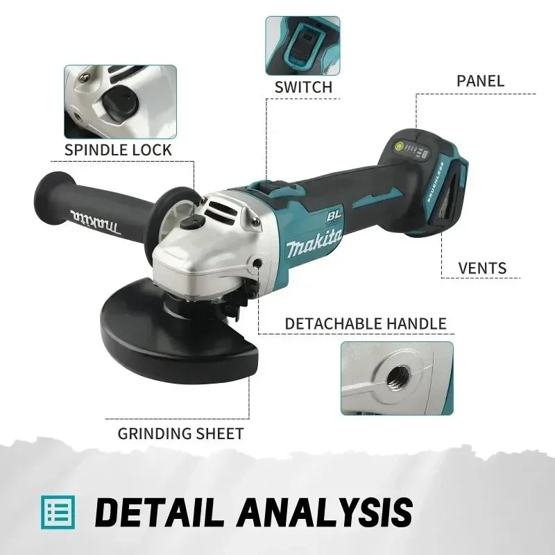 Makita DGA404 18V Cordless Angle Grinder Bare Tool For Makita Battery For Grinding Concrete Floor For Epoxy Coating