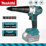 Makita Brushless Cordless Electric Rivet Gun 3.2-4.8mm ,18V Battery for Stainless Steel Aluminum Rivets DIY & Industrial