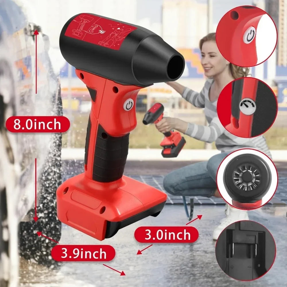 Electric Jobsite Air Blower for E-inhell 18V Li-ion Battery Cordless Leaf Blower Handheld Portable Violent Turbo Fan 4-Speed