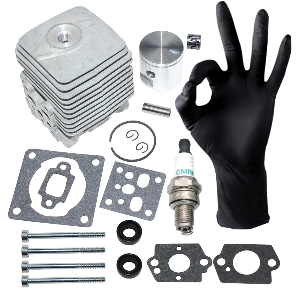 Cylinder Piston Kit For Stihl FS38 2-Mix ,FS55 2-Mix,FS55R 2-Mix,HS45 2-Mix,HS52, (From 2012 Version)