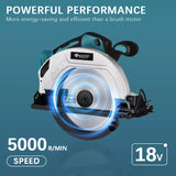 5/7-inch Cordless Circular Saw 5000rpm Brushless Woodworking Saw 45degree Cut Adjustment Circular Saw For Makita 18V Battery Pin