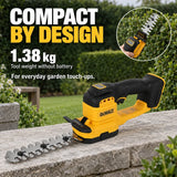 DEWALT DCMHT520N 18V Cordless Hedge Trimmer & Grass Shear, 2-in-1 Garden Care Tool with Interchangeable Blades, Bare Tool Only