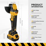 DEWALT DCG416 20V MAX 4-1/2" Brushless Grinder 9000RPM Perform & Protect Kickback Brake E-Clutch Tool Only