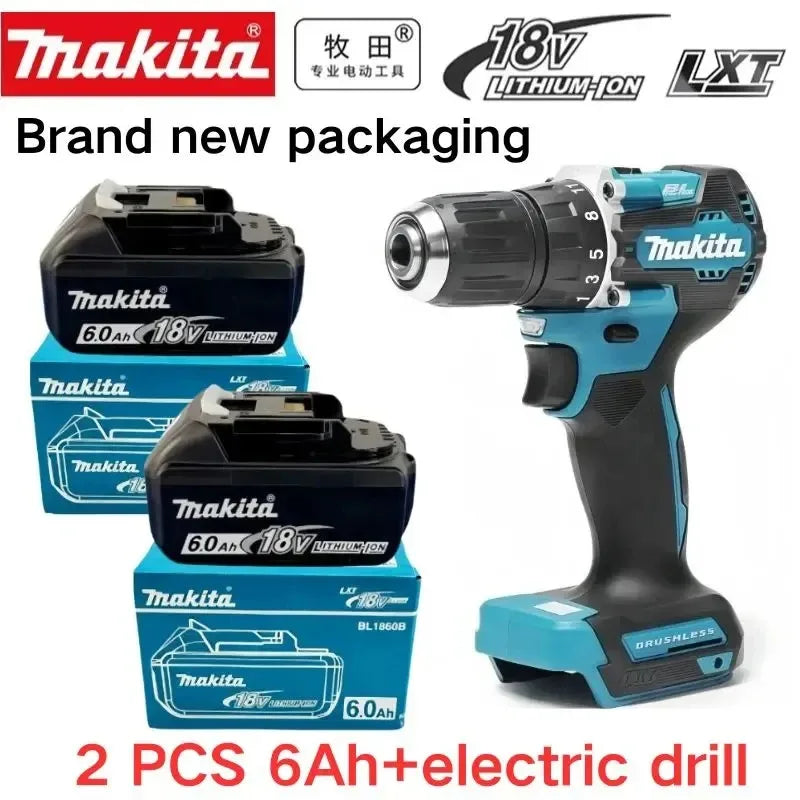 Makita 18V High‑Capacity 6.0Ah Lithium‑ion Battery Fit BL1860B BL1850B BL1840 BL1830 BL1815 Cordless Power Drill Battery Pack
