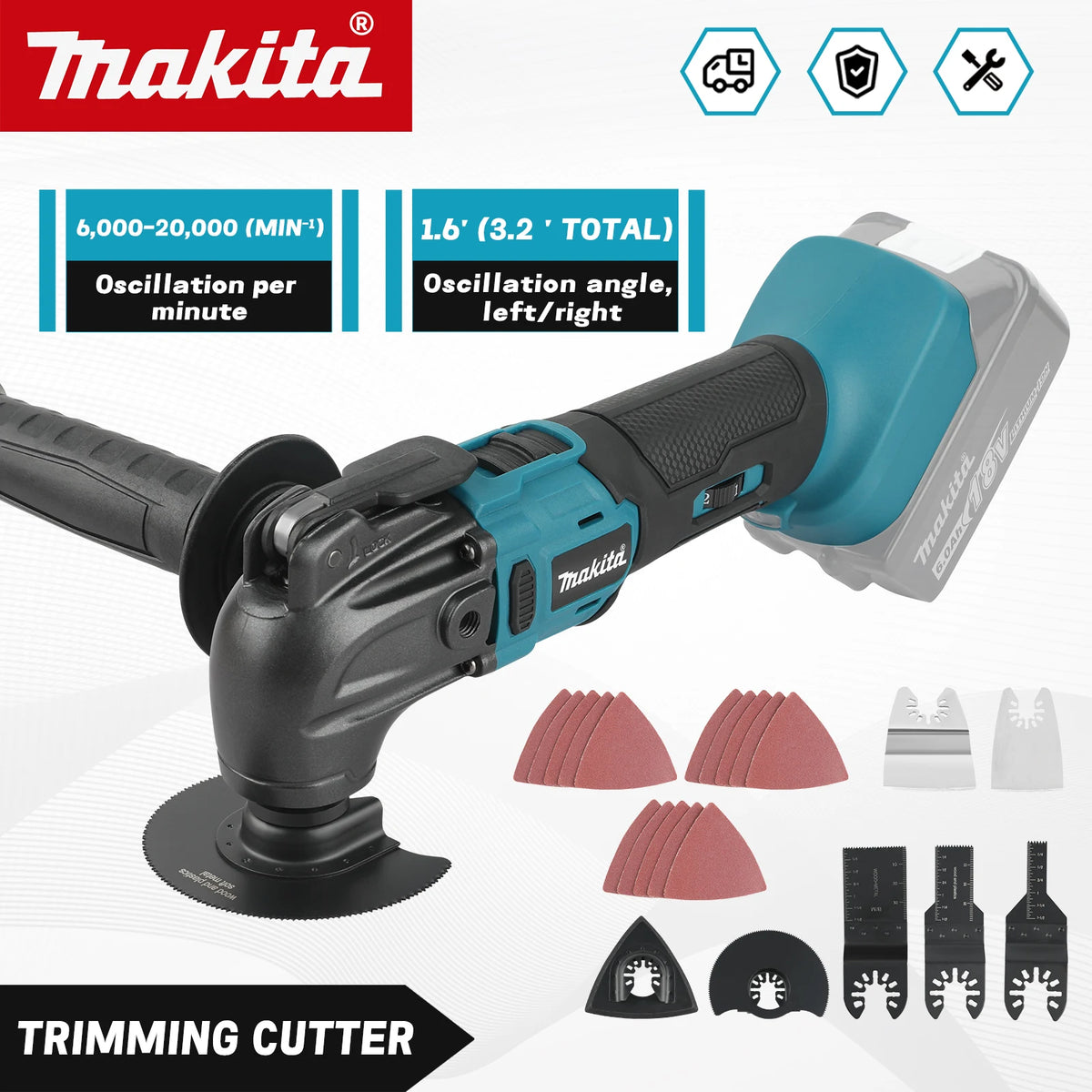 Makita DTM51 18‑20V Oscillating Multi High Frequency Swing For Construction Residue Clearing And Material Processing Power tools
