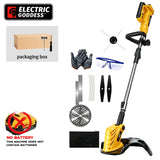 Electric Goddess Brushless Electric Lawn Mower Cordless Grass Trimmer Cutter Garden Power Tool For Dewalt 20V Battery Pins