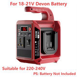 550W Portable Power Supply Inverter Compatible with Makita 18V Battery DC 18V to AC 110V/220V Converter with Type-C for Camping