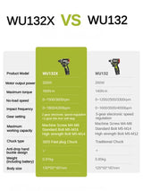 Worx WU132X WU132 Cordless Impact Screwdriver 320W 160Nm 12v 3600rpm Brushless Motor Adjust Torque Univeral Battery Power Tool