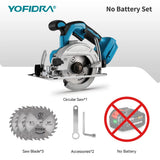 YOFIDRA 125MM 5Inch Brushless Electric Circular Saws Handheld Woodworking Electric Cutting Power Tool For Makita 18V Battery Pin
