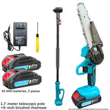 6-Inch Electric Chain Saw, 2.5cm Electric Pruning Shears, 1.7m Telescopic Extension Rod Asta Telescopica Per Potatura A Batteria