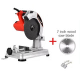 185mm Portable Cut Off Saw Mini Benchtop Cutting Machine All Copper Motor Precision Dial Multi-Angle Metal Wood Profile Cutter