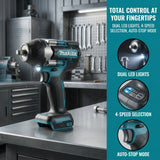 Makita DTW700 18V Brushless Impact Wrench Cordless 1000N·m 1/2 Inch Tool for Fleet Maintenance and Construction Bolting