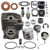 44.7mm Cylinder Piston Carb Kit For Stihl MS261 MS 261 MS261C Chainsaw Replacement 1141 020 1200 Oil Seal Gas Cap