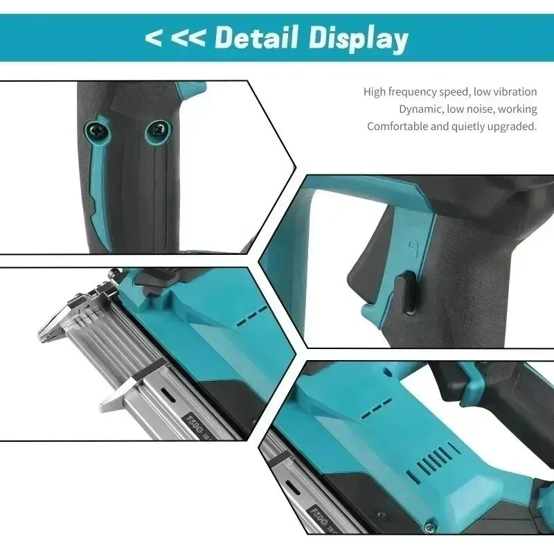 Cordless Nail Gun LZDQ01 Heavy Duty Nailer 100-Nail Capacity 10-30mm BL Motor for Woodworking Framing for 18V 20V Battery