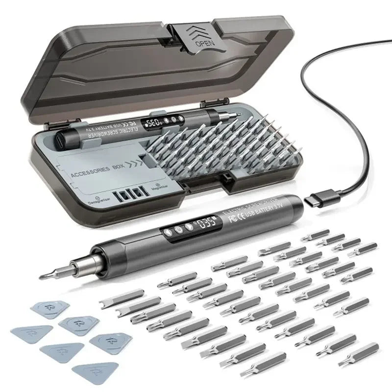 Electric Screwdriver Set Precision Power Tool Kit Rechargeable Wireless Mini Small Bits for Mobile Cell computer Repair CRV