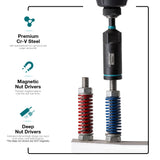 LIBRATON 18PC Magnetic Nut Driver Set Impact Nut Driver Set 1/4" Hex Shank Nut Driver Bit Set for Impact Drill Metric Nut Driver