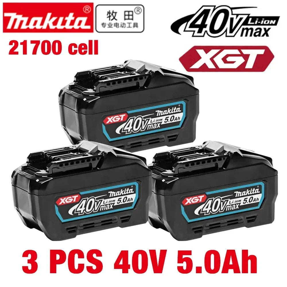 Makita XGT 40V Replacement Lithium‑Ion Battery 5.0Ah 21700 Cell Rechargeable Fit BL4020 BL4025 BL4050 BL4080 Cordless Tools