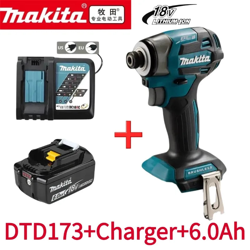 Makita DTD173 18V Cordless Impact Driver LXT BL Brushless Motor Electric Drill Wood/Bolt/T-Mode 180 N·M Rechargeable Power Tools