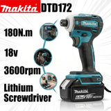 Makita 18V LXT Brushless Impact Driver DTD172 Light Compact Tool For Home Renovation And Workshop Maintenance