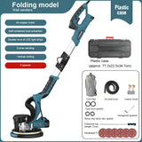 TUNGFULL 9 Inch Electric Wall Sander with Folding Design Self-Dust Collection Double Lamp Long Pole Wall Grinder for Putty Work