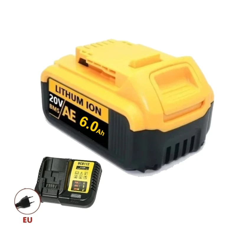 For DeWalt 18V/20V Lithium Ion Batteries 6000mAh 20V DCB203 Li-ion Battery Replacement DCB206 DCB205 DCB204 DCB200 Power Tools