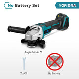 YOFIDRA 3000W 125MM Brushless Electric Angle Grinder M14 Grinder Polishing Cutting Machine Power Tool For Makita Battery Pin