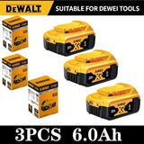 Dewalt 20V Battery 5AH 6AH 18V5.0AH Rechargeable Lithium Ion Battery, Dewalt DCB200 Power Tool Replacement Battery