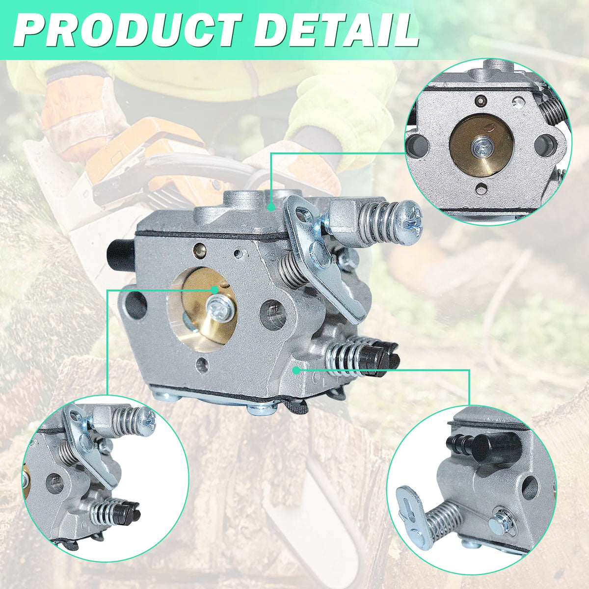 Carburetor Kit for STIHL 021,023,025 Chainsaw, Replacement Parts Carburetor Accessory Includes Gasket, Spark Plug, Fuel Cap