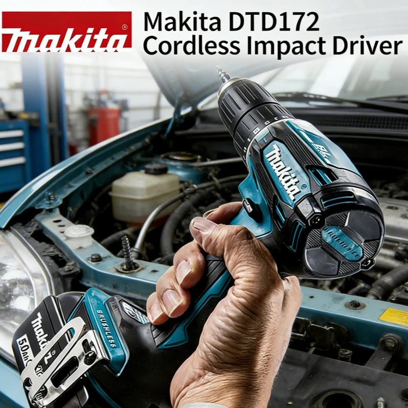Makita DTD172 18V LXT Cordless Brushless Impact Driver 180 N·M T-Mode Electric Drill for Wood And Bolt Driving