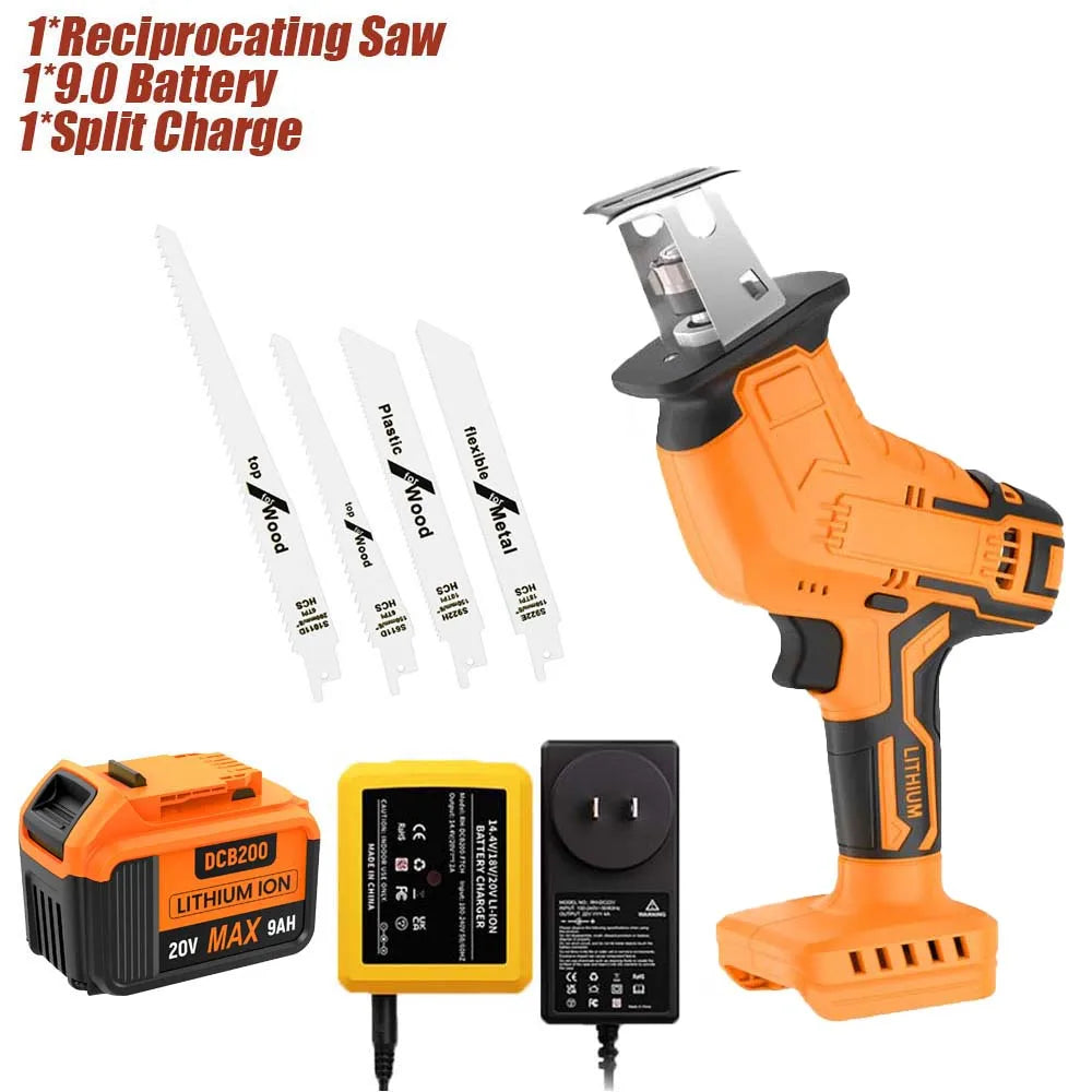 Cordless Reciprocating Saw For DEWALT DCB200 18V Battery Portable Electric Saw Wood Metal PVC Pipe Cutting Bandsaw Power Tool
