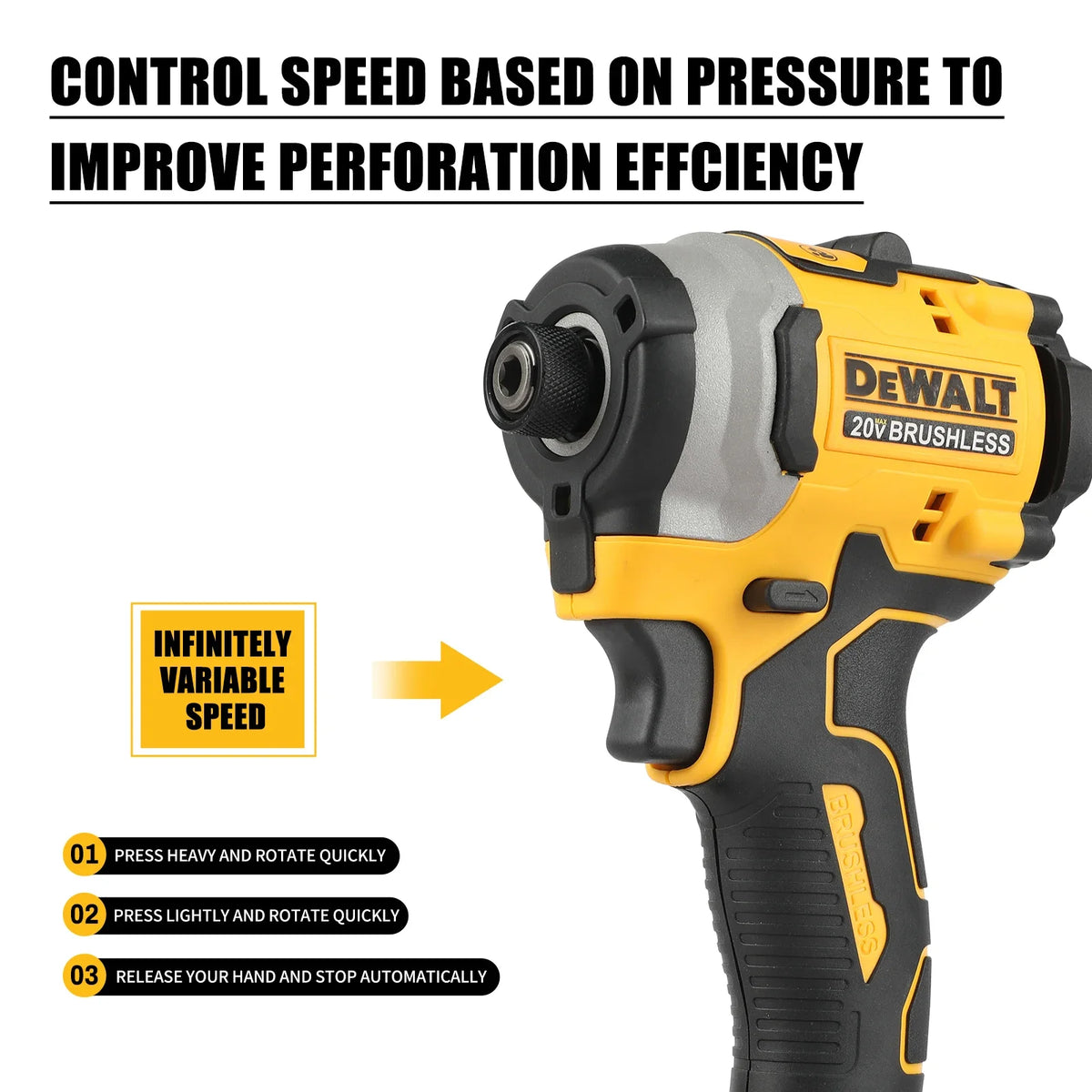 DeWalt DCF850 Brushless 20V Lithium-ion Screwdriver, Drill, and Car Repair Power Tool （no battery）