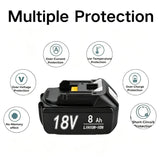 For Makita 18V 6Ah 8Ah Battery Rechargeable Battery 100% Real Capacity 18650 Lithium-ion Cell Suitable For Makita Power Tool